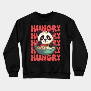 Hungry Cute Panda Kawaii Crewneck Sweatshirt